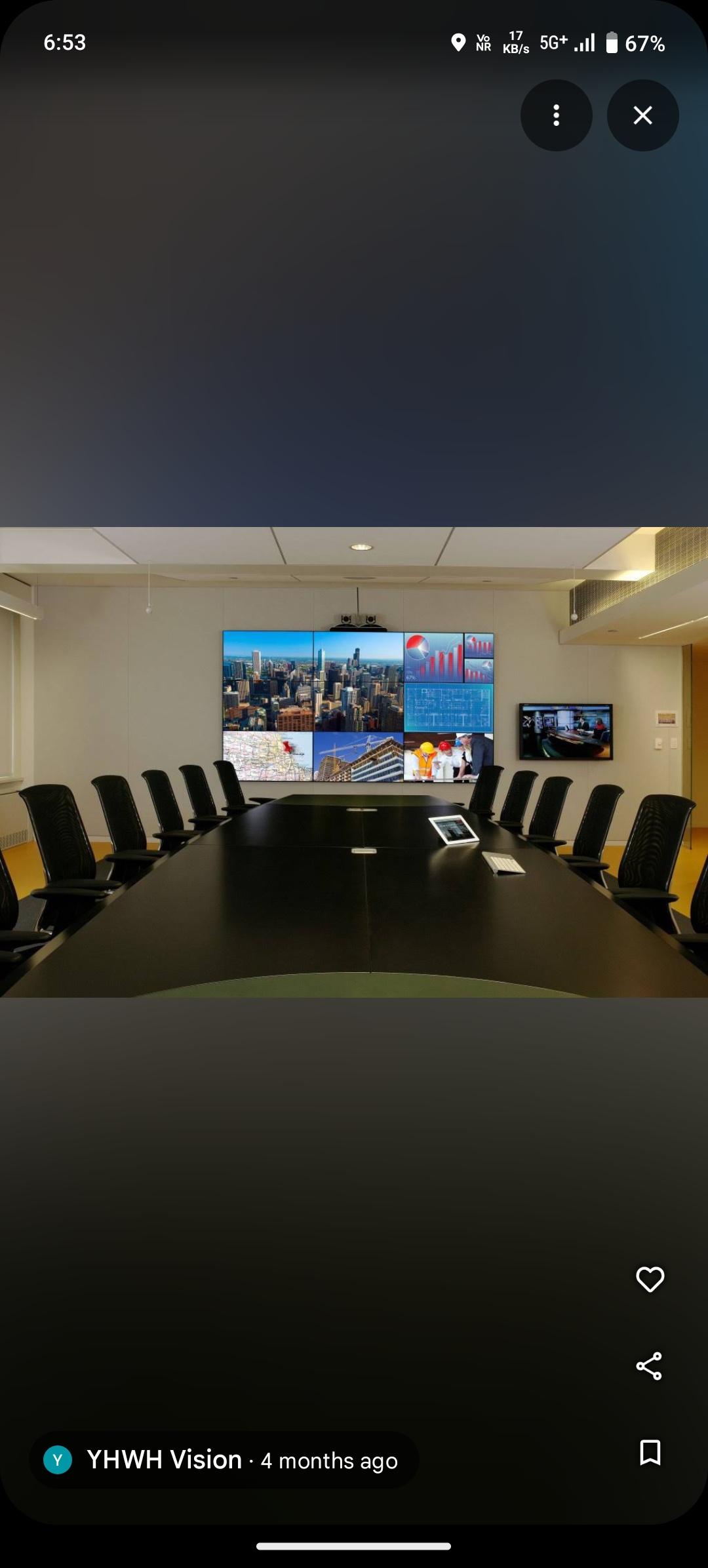 Corporate boardroom video wall and conferencing display installed by YHWH VISION
