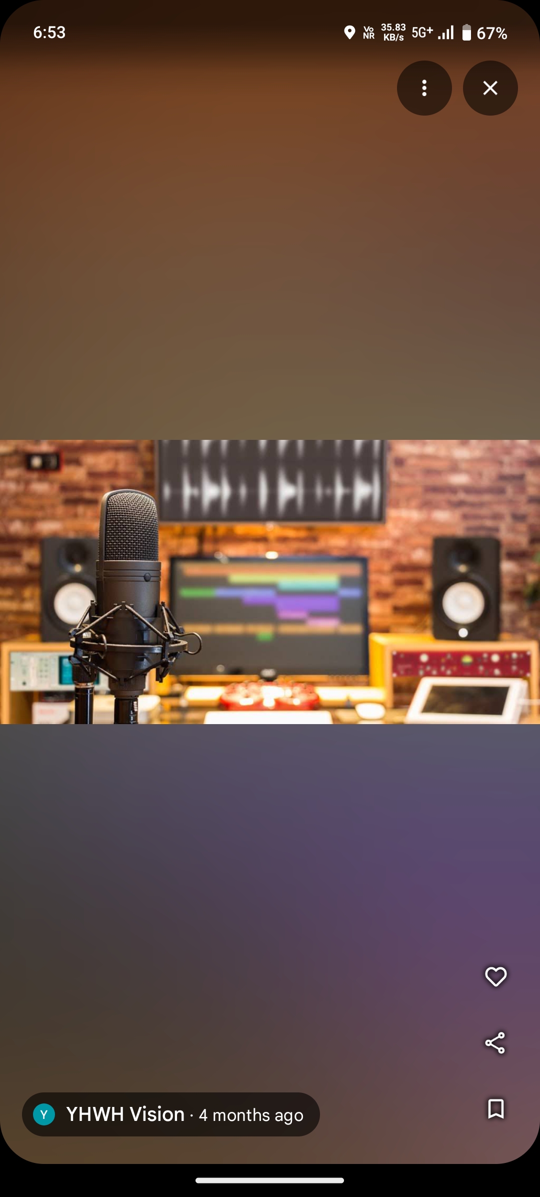 Studio microphone and monitor speaker audio setup by YHWH VISION